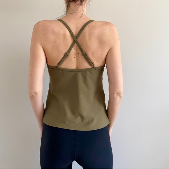 ATHLETA Twistini Tankini Swimsuit 36B/34C Cross Strap Swim Top - Picture 5 of 15